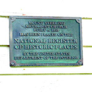 Mt. STERLING METHODIST CHURCH HISTORIC DESIGNATION