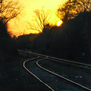 Sunset on M&B tracks in Pennington
